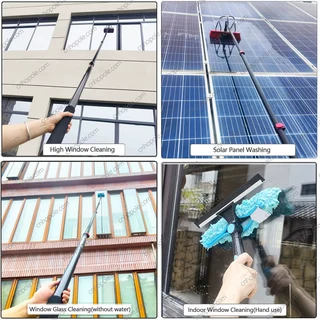 6Meter Water Fed Pole Brush with Squeegee High Reach Solar Panel/Window Cleaning Kit (10007208)