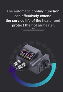 JCD 2 in 1 8898 Soldering Station 750W with LCD Display, Rework Welding Station (10004546)