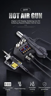 JCD 2 in 1 8898 Soldering Station 750W with LCD Display, Rework Welding Station (10004546)