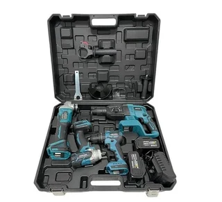 Impact Wrench, Angle Grinder, Hammer Drill, Electric Drill &#43; 2x 48V Batteries Set (10007235)