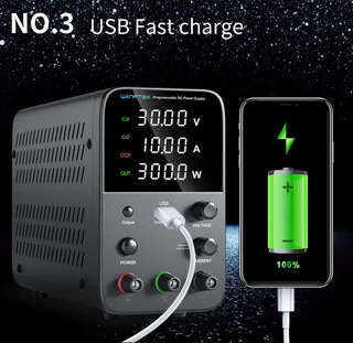 Wanptek Adjustable DC power supply 30V 10A 300w USB Digital Lab Bench Power Source Stabilized Power