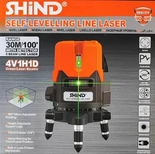 Shind High Quality 30meter 5 Beam 4v1h1d Laser Level Cross Line lasers (10006718)