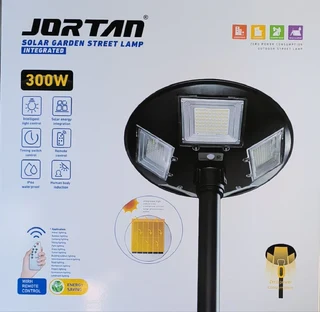 Jortan 300watt Solar Charged Lithium Powered LED Street/Walkway/Garden Light (10007028)
