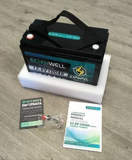 Ecienwell 12V 100Ah Lithium LiFePO4 Battery 100A BMS – 5 Year Warranty –