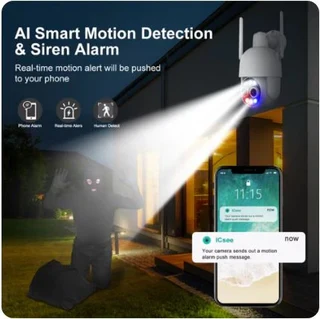 JT-CLEAR 4MPx4MP Dual Lens Binocular Zoom Wifi Ball Wireless IP Camera  (10007133)