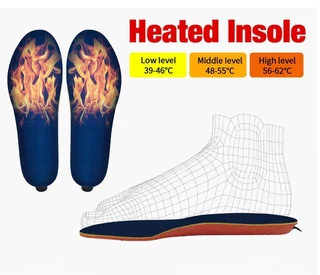 USB Remote Controlled and Rechargeable Electric Heated Shoe Insole Kit (10004863)