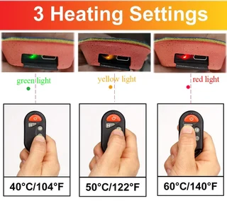 USB Remote Controlled and Rechargeable Electric Heated Shoe Insole Kit (10004863)