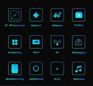 Bluavido 4G Android 9.0 Car and Truck DVR