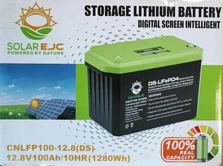 Solar EJC 100AH 12.8v 1.28kwh LiFePo4 Portable Battery (10006281)