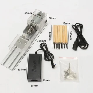 DC 24V Mini Lathe Machine for Wood Working, Bead making, DIY, Lathe (10003996)