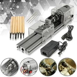 DC 24V Mini Lathe Machine for Wood Working, Bead making, DIY, Lathe (10003996)