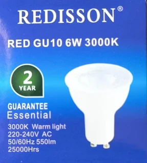 Redisson Gu10 6watt 240vac 3000k (warm White) Led Downlight Bulb - (10007538)