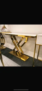 Marble and gold console for sale