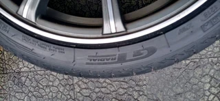 We are selling a set of clean 17 inch 4 holes multiple pcd rims with new tyres about 95% 205/40 17