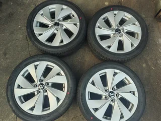 We are selling brand new 16 inch original VW polo rims and brand new tyres pcd 5/100