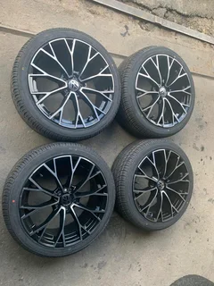 Brand new 17 inch VW polo wheels and brand new low profile tyres. Pcd 5/100.Never been fitted.