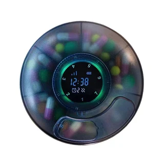 Portable Smart Pill Box Bluetooth Enabled – Blue