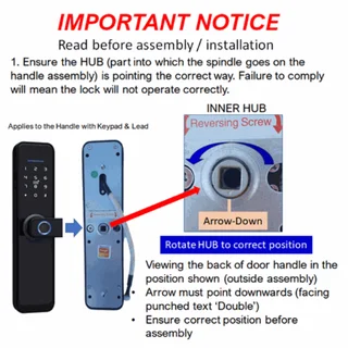 Smart Intelligent Wifi Door Lock - Black