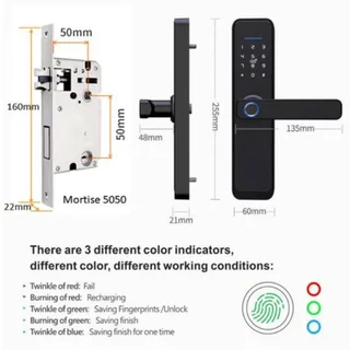 Smart Intelligent Wifi Door Lock - Black