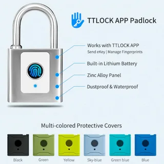 Bluetooth Smart Padlock Fingerprint Lock Keyless with TTlock App