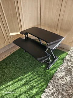 Brand new in the the box, compact sit or stand office stan. Ergo retail price is 5k