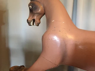 Antique GJ Lines of London circa 1920s rocking horse, great restoration project