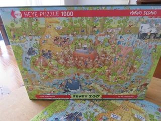 2 Jig saw Puzzles, Funky zoo, Nile Habitat,Australian Habitat