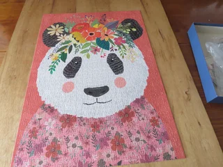 1 Heye Jig Saw Puzzle 100 pieces, Floral Friend , Cuddly Panda