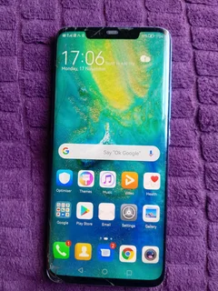 Huawei mate 20 pro 128gb 6gig ram finger print small crack on screen working perfectly