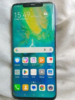 Huawei mate 20 pro 128gb 6gig ram fingerprint small cracks on screen working properly take all netwo