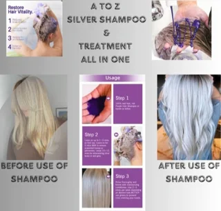 Silver shampoo and hair care products
