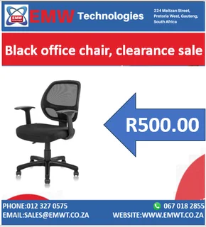 Black office chair, clearance sale