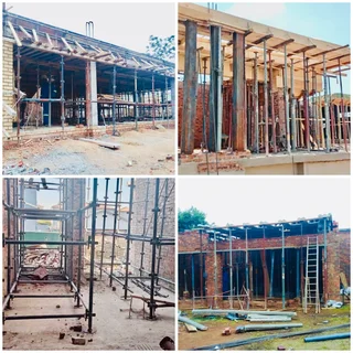 Props ,Yellow beams and scaffolding rentals