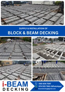 Concrete Decking • Concrete Slab • Block &amp; Beam • Steel