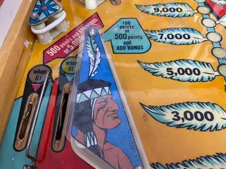 Big Indian Pinball Machine manufactured by Gottlieb, 4 Player for sale