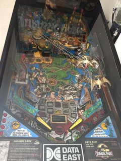 Data East Jurassic Park Pinball with topper in Excellent condition for sale