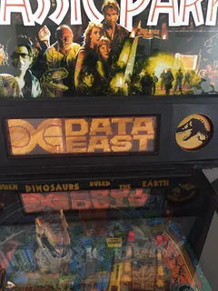 Data East Jurassic Park Pinball with topper in Excellent condition for sale