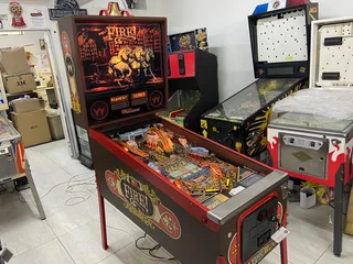 Fire pinball machine, a Williams manufactured pinball machine