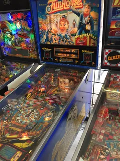 Funhouse Pinball Machine , manufactured by Williams ,  a Pat Lawlor concept design