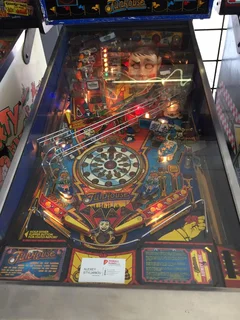 Funhouse Pinball Machine , manufactured by Williams ,  a Pat Lawlor concept design