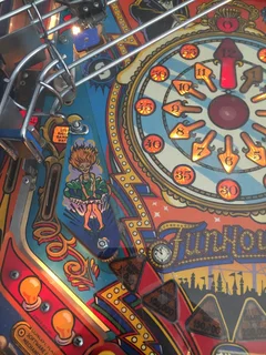 Funhouse Pinball Machine , manufactured by Williams ,  a Pat Lawlor concept design