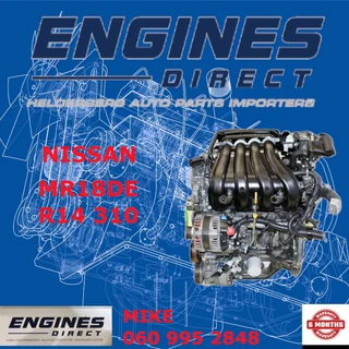 Low mileage Nissan MR18DE Engine for sale.