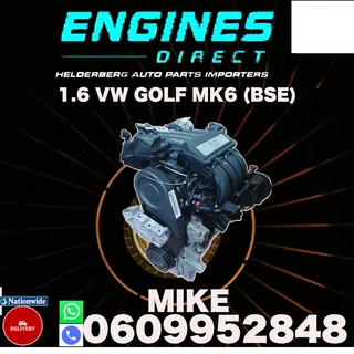Import 1.6 VW Golf MK6 BSE Engine for sale.