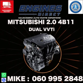 Import Low Mileage 2.0 Mitsubishi Mivec 4b11 Engine For Sale.