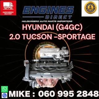 Import low mileage 2.0 Hyundai Tucson-Sportage G4GC Engine.