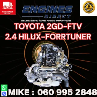 Import Low mileage Toyota Hilux-Fortuner 2.4 2GD-FTV Engine for sale.