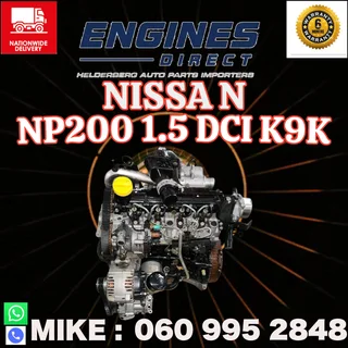 Import Nissan NP200 1.5 DCI K9K Engine for sale.