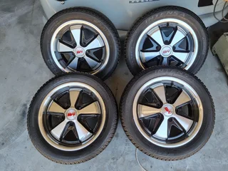 5x130 Classic Porsche Fuchs 5 Spoke 15" Wheels
