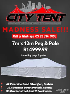 CITY TENTS MANUFACTURING - DURBAN/ POLOKWANE/ PRETORIA
