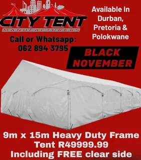 CITY TENTS MANUFACTURING - BLACK NOVEMBER - FRAME TENT FOR SALE